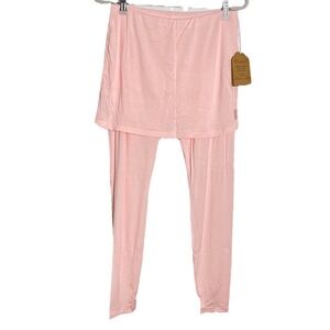NWT Faceplant Dreams Med Pink Bamboo Ultra Soft Skort Leggings Loungewear